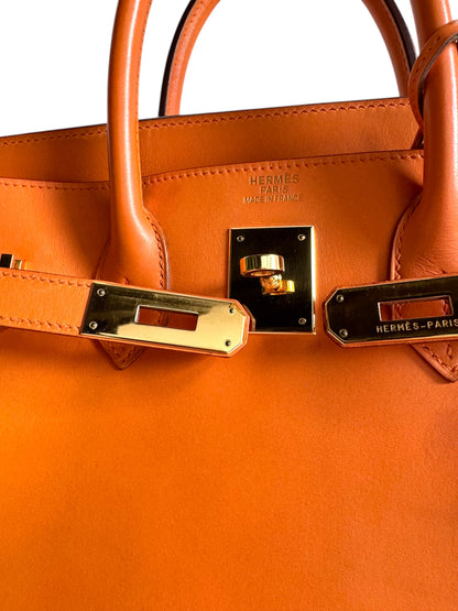 HERMES Box Calfskin Leather HAC Birkin 32