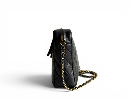 Chanel Lambskin Quilted Flap Camera Tassel Case
