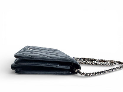 CHANEL Lambskin Limited Pearl Strap Wallet On Chain