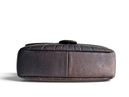CHANEL Metallic Calfskin Degrade East West Flap