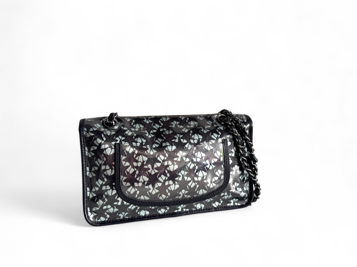 CHANEL Metallic Lambskin PVC Star Medium Single Flap Bag