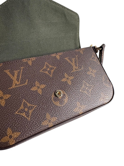 LOUIS VUITTON Monogram Felicie Strap & Go Kaki