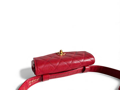 CHANEL Caviar Quilted Flap Waist Belt Bag