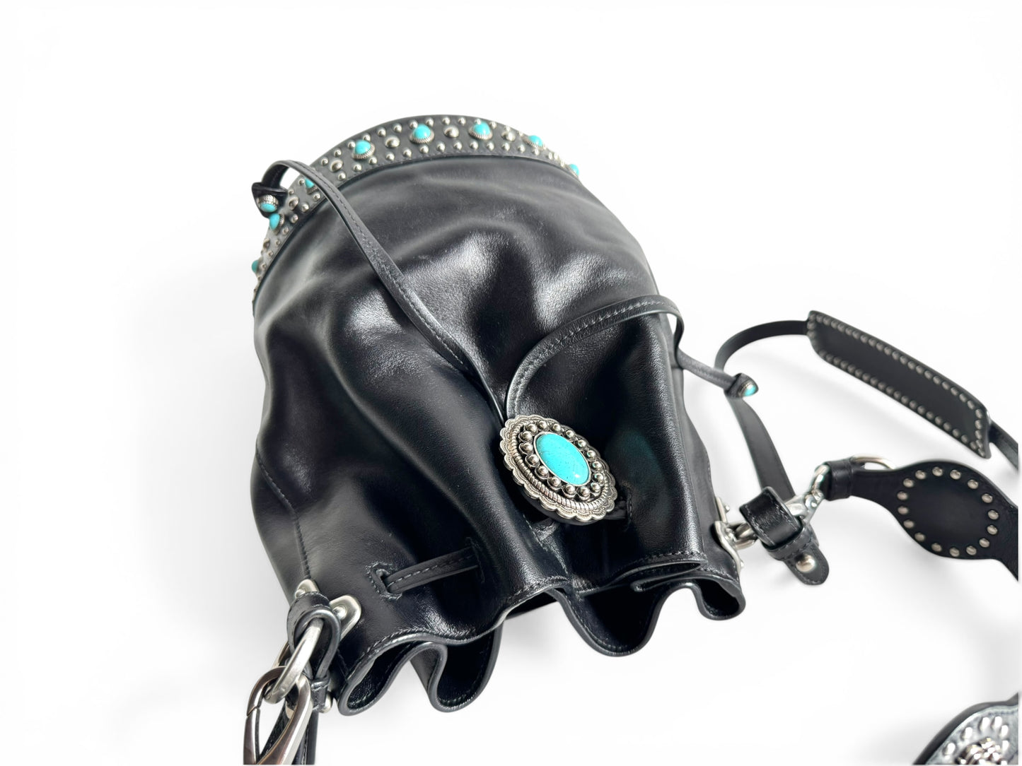 Prada Soft Calf Leather Bucket Bag