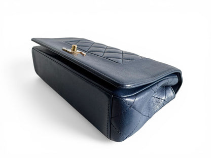 CHANEL Sheepskin Quilted Mademoiselle Flap Bag Tasche