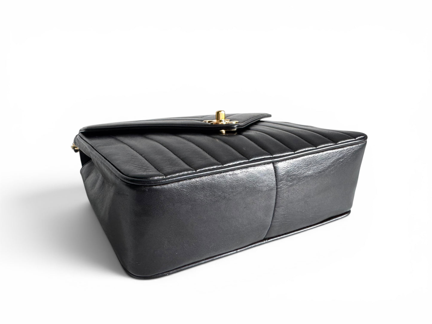 Chanel Lambskin Chevron Single Flap Bag