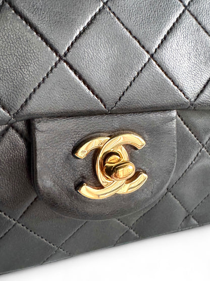 CHANEL Matelasse Double Flap Bag Black