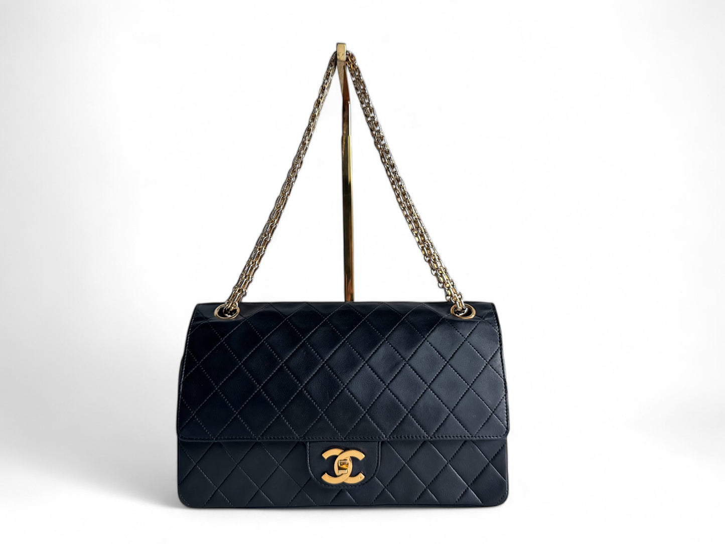 CHANEL Lambskin Medium Mademoiselle Double Flap