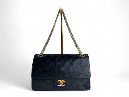 CHANEL Lambskin Medium Mademoiselle Double Flap