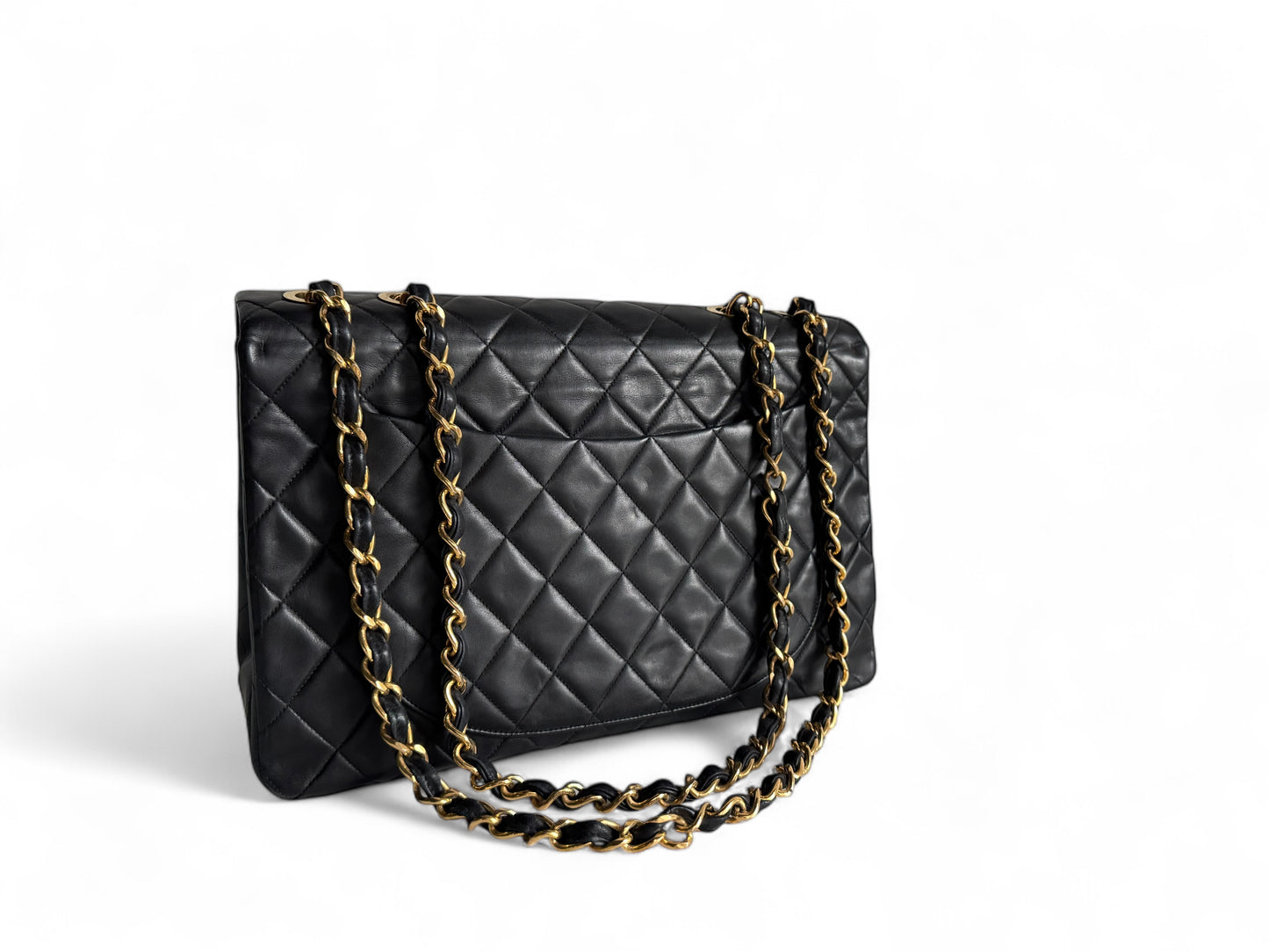 CHANEL Lambskin Quilted XL Jumbo Single Flap Bag