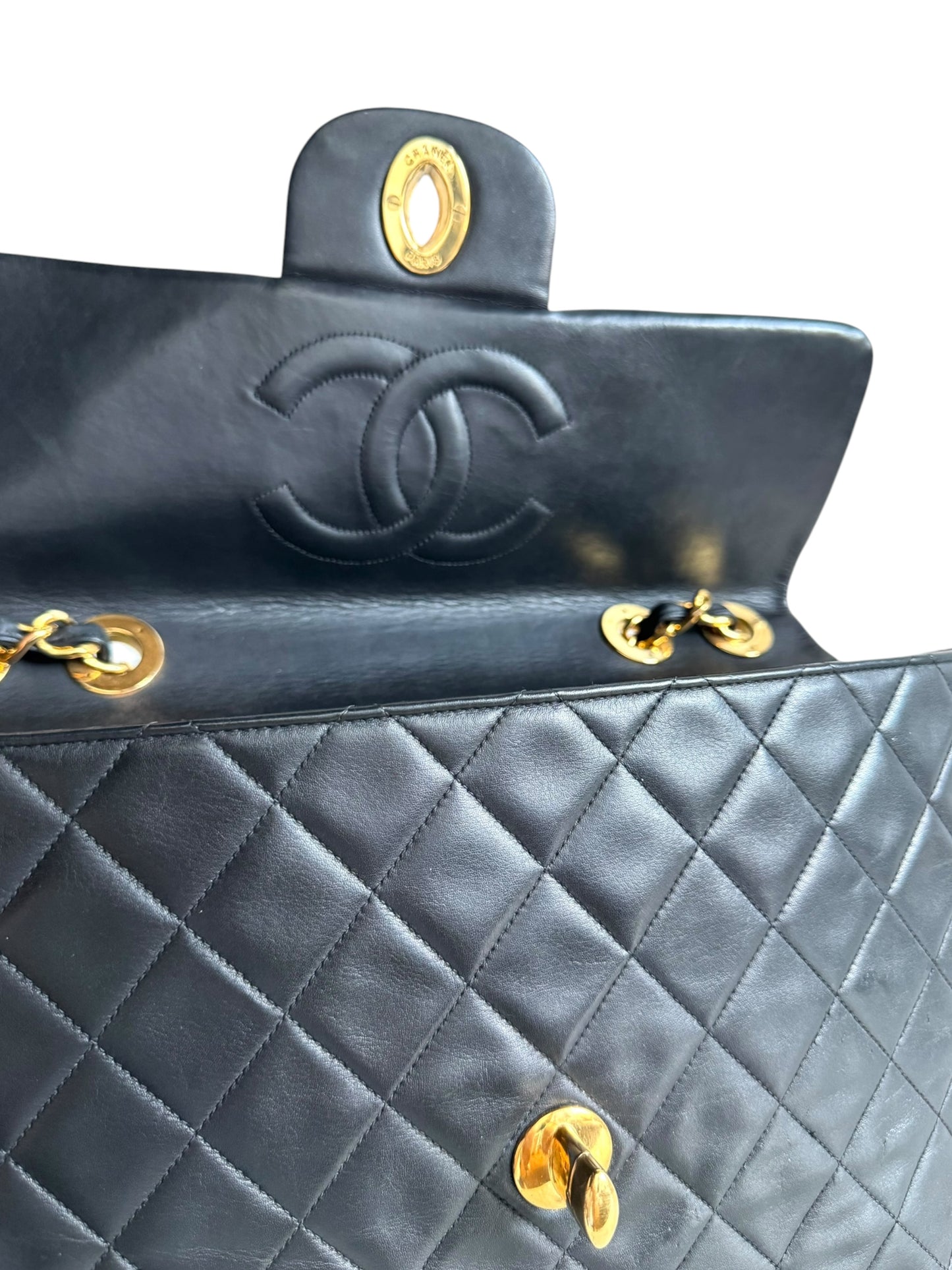 CHANEL Lambskin Quilted XL Jumbo Single Flap Bag