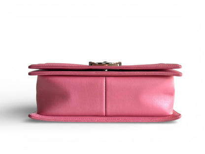 CHANEL Lambskin Chevron Quilted Medium Boy Flap