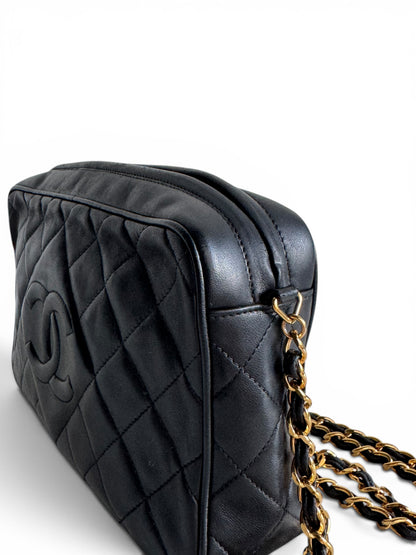 CHANEL Quilted Small Diamond CC Camera Bag