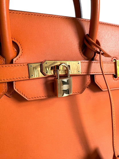 HERMES Box Calfskin Leather HAC Birkin 32