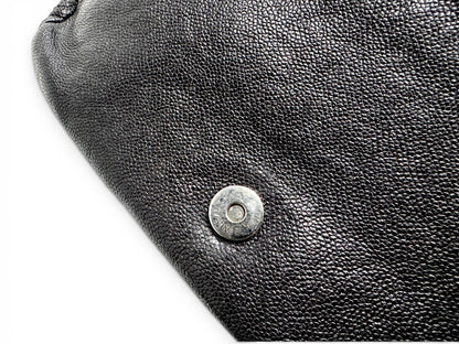 CHANEL Black Quilted Caviar Leather Pocket in the City Flap Shoulder Bag
