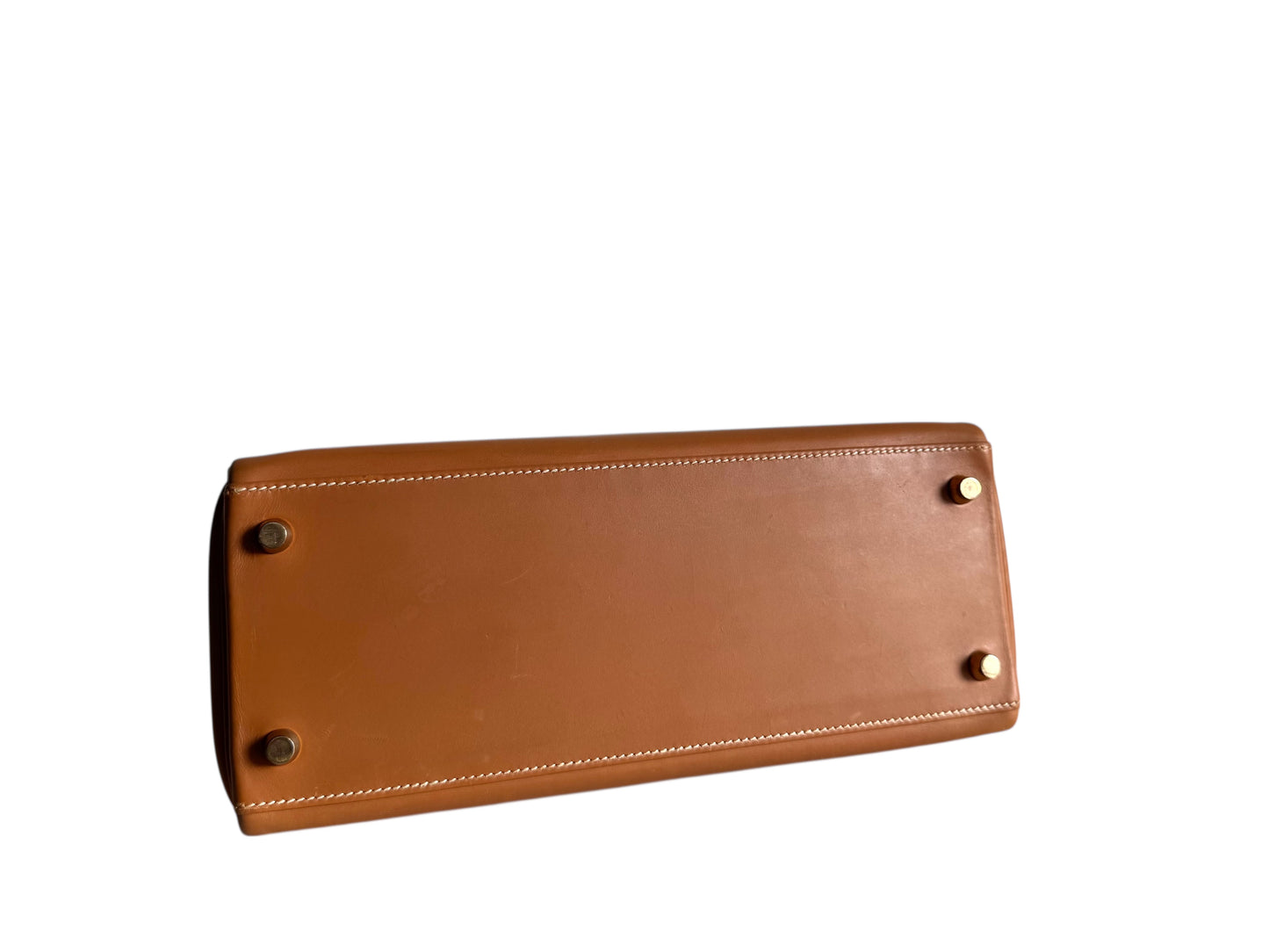 Hermès Box Kelly 28 in Natural with Gold Hardware