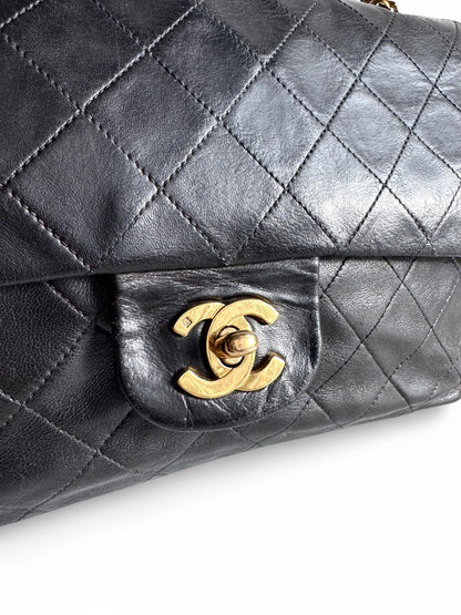 CHANEL Matelasse Double Flap Bag Black