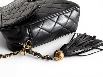 Chanel Lambskin Quilted Flap Camera Tassel Case