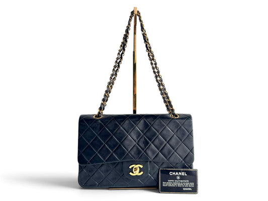 CHANEL Lambskin Quilted Medium Double Flap