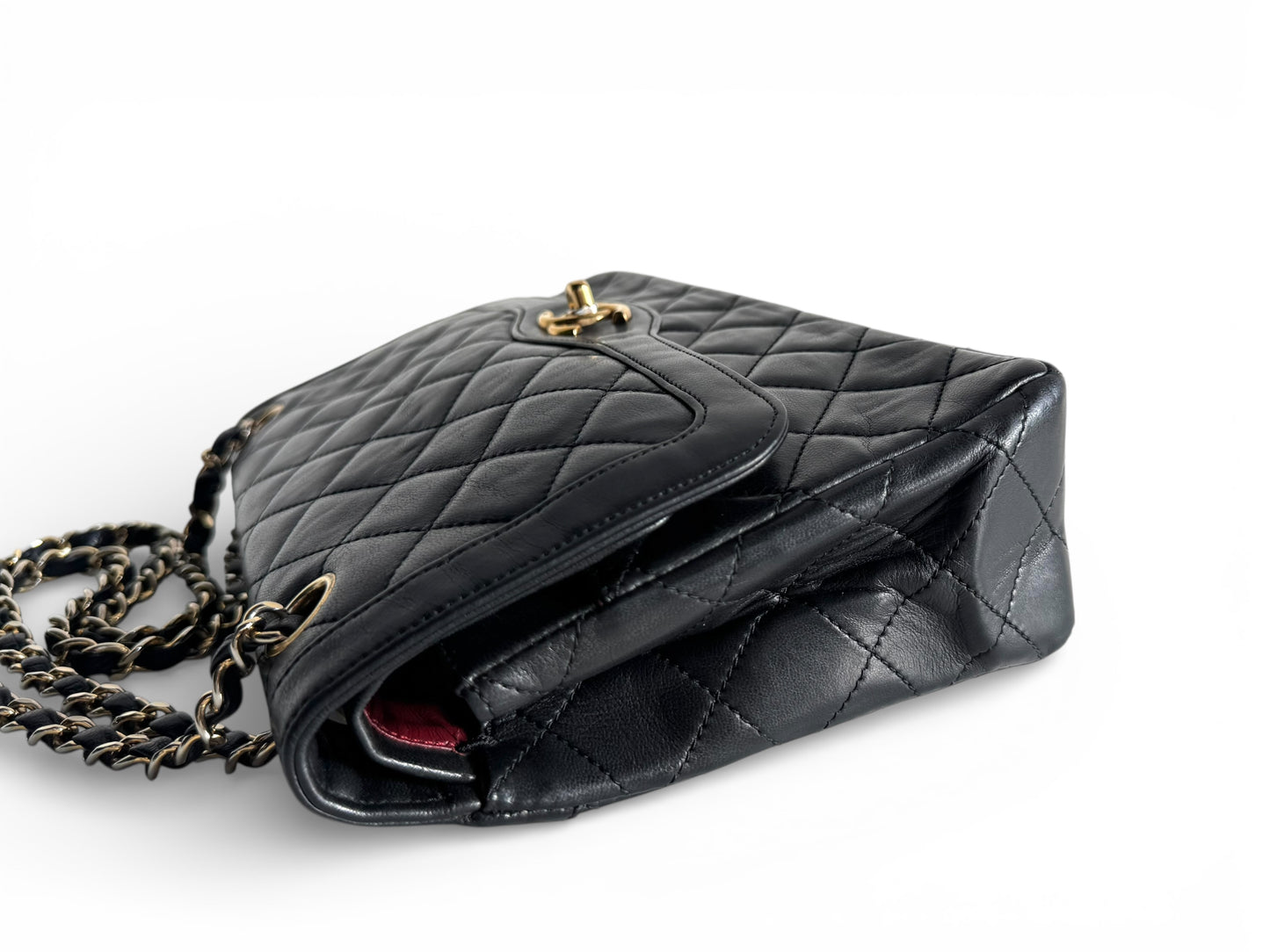 CHANEL Lambskin Quilted Medium Double Flap Bag