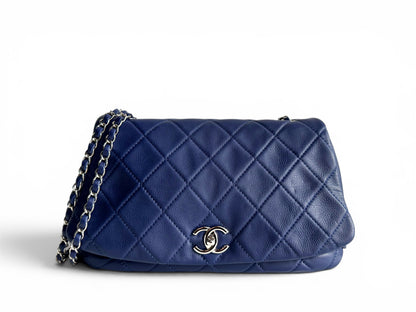 CHANEL Calfskin Quilted CC Curvy Flap