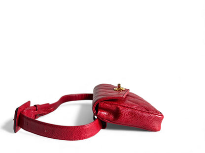 CHANEL Caviar Quilted Flap Waist Belt Bag