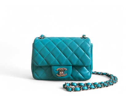 CHANEL Lambskin Quilted Mini Square Flap