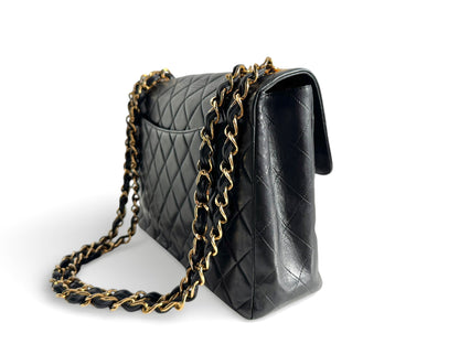 CHANEL Lambskin Quilted Jumbo Single Flap Bag