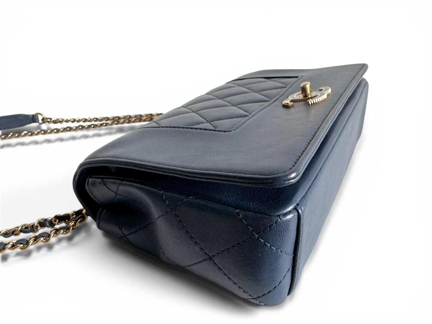 CHANEL Sheepskin Quilted Mademoiselle Flap Bag Tasche