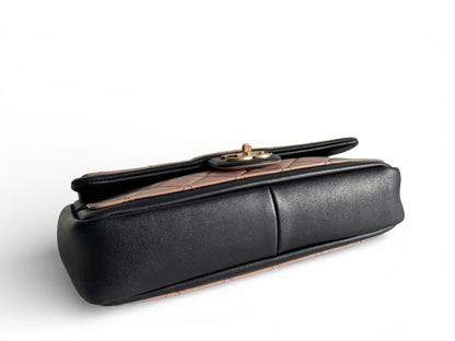 CHANEL Calfskin Quilted Medium Graphic Flap