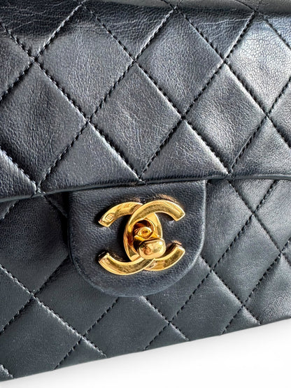 CHANEL Lambskin Mini Flap Chain Handle Bag