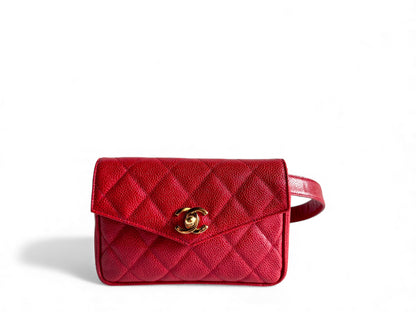 CHANEL Caviar Quilted Flap Waist Belt Bag