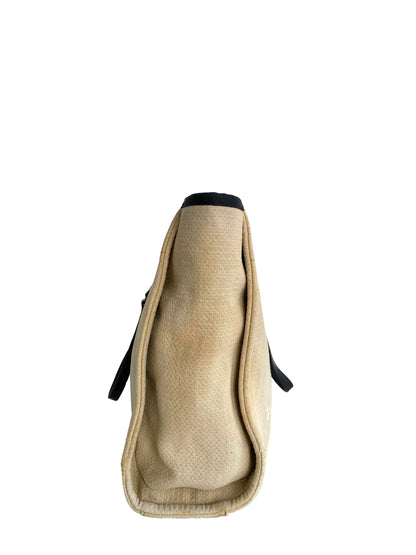 CHANEL Canvas Small Deauville Tote Beige